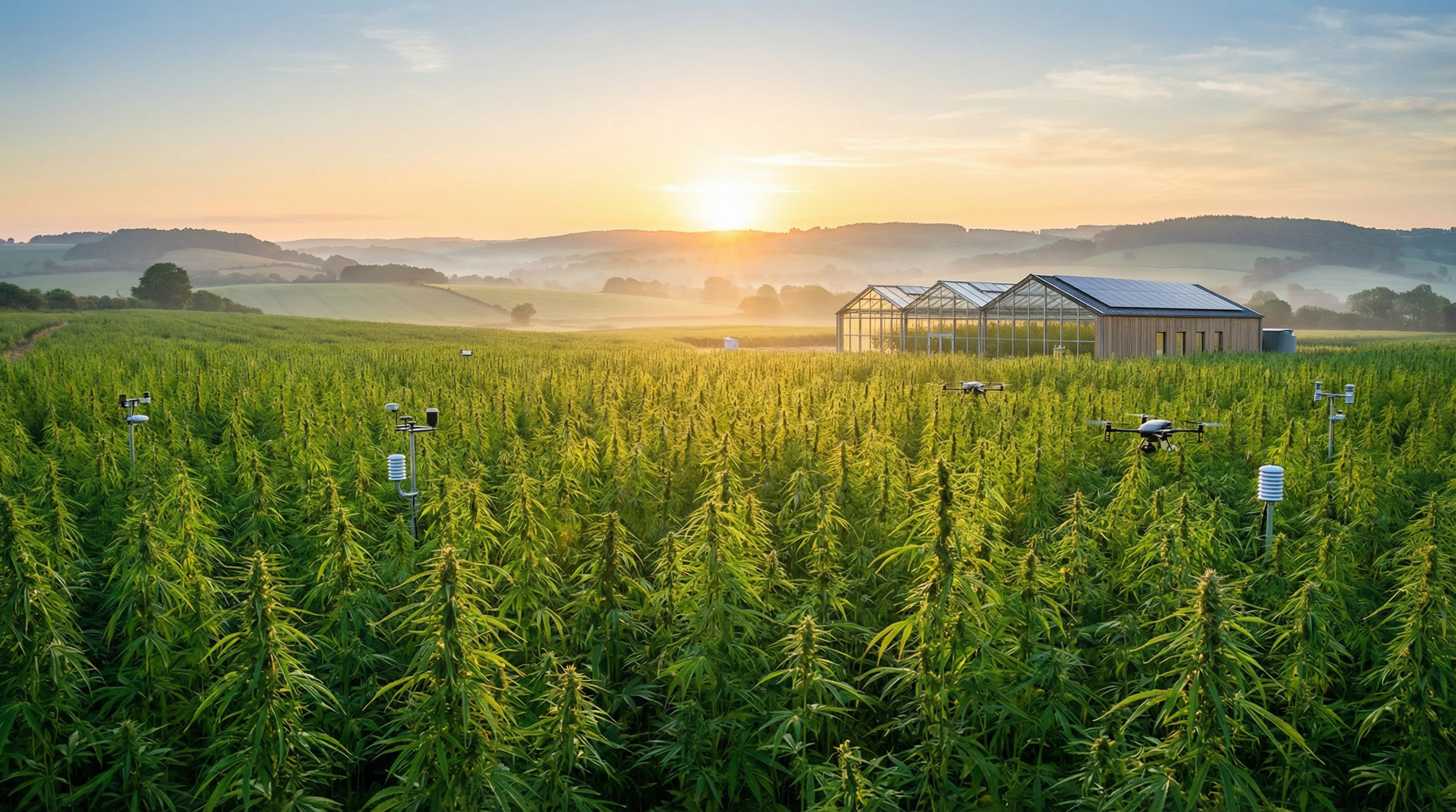 Thriving UK Hemp Field